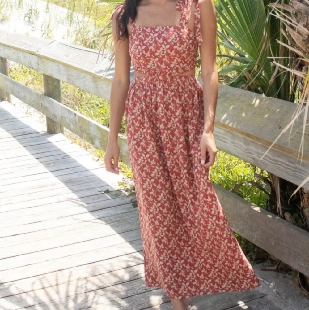 Natural Life Courtney Maxi Dress In Rust / Vintage (No Longer Available)